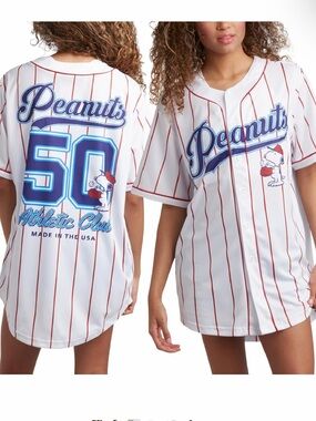 Peanuts Women’s Size Large Snoopy Baseball Jersey